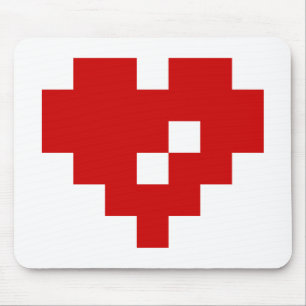 Pixel Heart 8 Bit-Liebe Mousepad