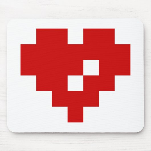 Pixel Heart 8 Bit-Liebe Mousepad (Vorne)