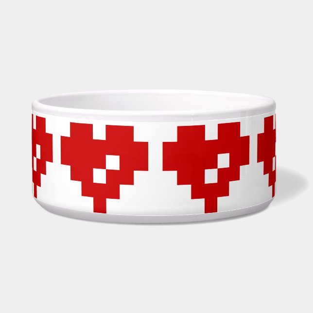 Pixel Heart 8 Bit-Liebe Napf (Vorderseite)
