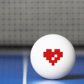 Pixel Heart 8 Bit-Liebe Tischtennisball (Netto)