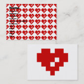 Pixel Heart 8 Bit-Liebe Visitenkarte (Vorne/Hinten)