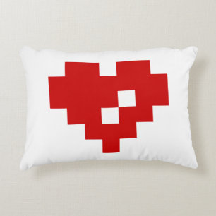 Pixel Heart 8 Bit-Liebe Zierkissen