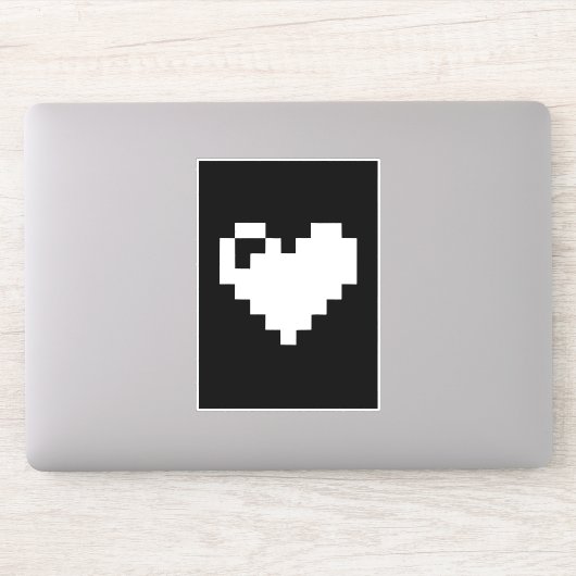 Pixel Heart 8 Bits Aufkleber (Computer)