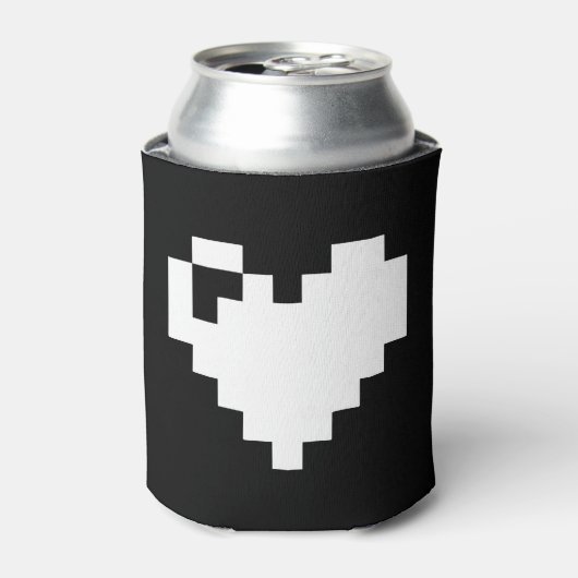 Pixel Heart 8 Bits Dosenkühler (Kanne Vorderseite)