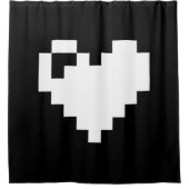 Pixel Heart 8 Bits Duschvorhang (Vorderseite)