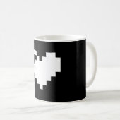 Pixel Heart 8 Bits Kaffeetasse (VorderseiteRechts)