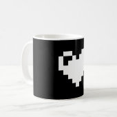 Pixel Heart 8 Bits Kaffeetasse (Vorderseite Links)
