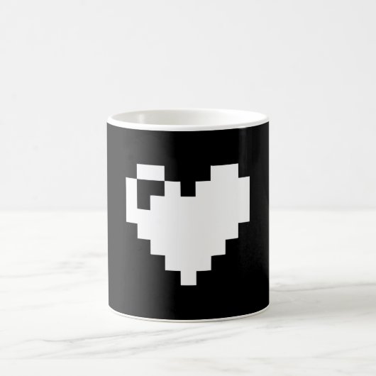 Pixel Heart 8 Bits Kaffeetasse (Mittel)