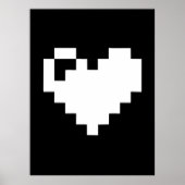 Pixel Heart 8 Bits Poster (Vorne)