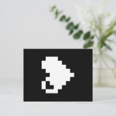 Pixel Heart 8 Bits Postkarte (Stehend Vorderseite)