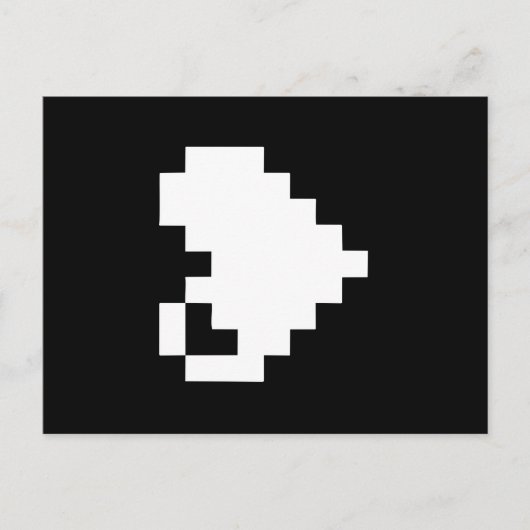 Pixel Heart 8 Bits Postkarte (Vorderseite)