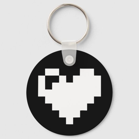 Pixel Heart 8 Bits Schlüsselanhänger (Vorderseite)