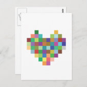 Pixel Heart Postkarte (Vorne/Hinten)