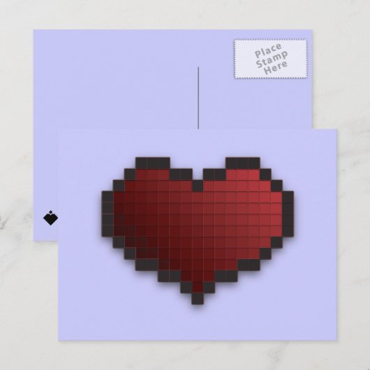 Pixel Heart Postkarte (Vorne/Hinten)