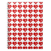 Pixel Herz 8 Bit Liebe Notizblock (Vorderseite)