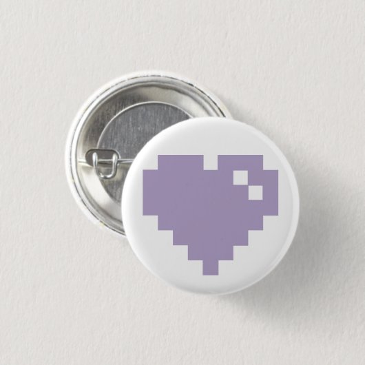 Pixel-Herz-Button Button (Vorne & Hinten)