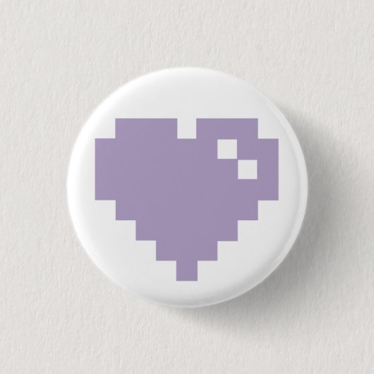 Pixel-Herz-Button Button (Vorderseite)