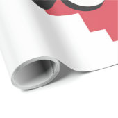 Pixel Herz Ich Liebe Dich Retro-Typografie Geschenkpapier (Rolleneckpunkt)