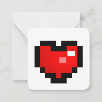 PIXEL-HERZ MITTEILUNGSKARTE