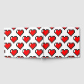 Pixel-Herz-Muster Gästebuch (Voll)