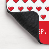 Pixel-Herz-Muster Mousepad (Ecke)