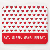 Pixel-Herz-Muster Mousepad (Vorne)