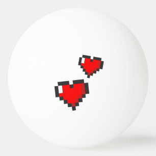 Pixel-Herz-Muster Tischtennisball