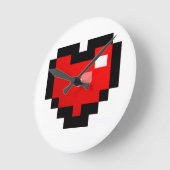 PIXEL-HERZ RUNDE WANDUHR (Winkel)