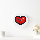 PIXEL-HERZ RUNDE WANDUHR (Zuhause)