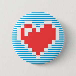 Pixel-Herz, Spiel mit Streifen-Sammlung, Button