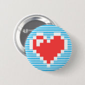 Pixel-Herz, Spiel mit Streifen-Sammlung, Button (Vorne & Hinten)