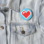 Pixel-Herz, Spiel mit Streifen-Sammlung, Button (Beispiel)