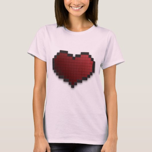 Pixel-Herz T-Shirt (Vorderseite)