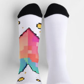 Pixel Herz-T - Shirt - Retro-Liebe, Moderne Bilder Socken (Oben)