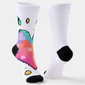 Pixel Herz-T - Shirt - Retro-Liebe, Moderne Bilder Socken (Gewinkelt)