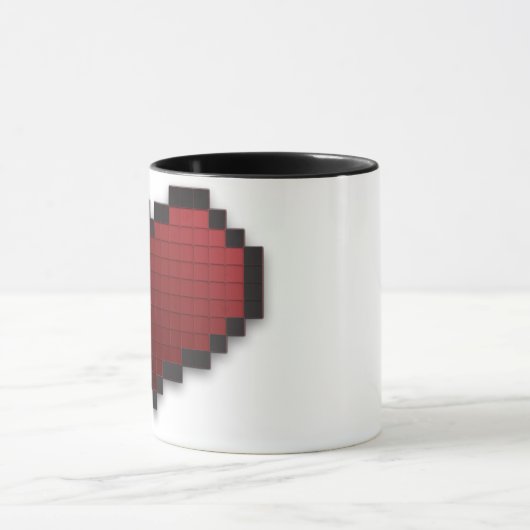 Pixel-Herz Tasse (Zentrum)