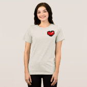 Pixel_Herz Tri-Blend Shirt (Vorderseite voll)