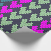 Pixel-Herzen Geschenkpapier (Ecke)
