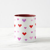 Pixel-Herzen – Retro Love im 8-Bit-Stil Tasse (Zentrum)