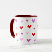 Pixel-Herzen – Retro Love im 8-Bit-Stil Tasse (Vorderseite Links)