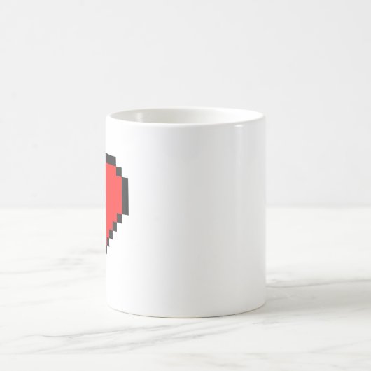 Pixel Herzmagie-Tasse Kaffeetasse (Mittel)