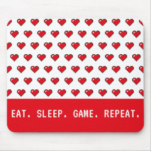 Pixel-Herzmuster Mousepad