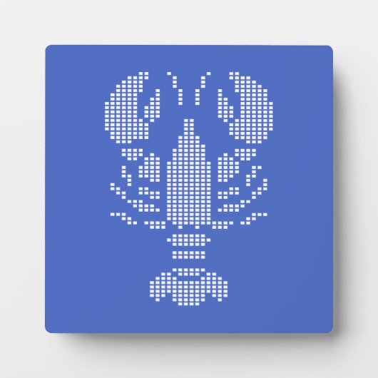 Pixel-Hummer-Emblem-Mosaik Fotoplatte (Vorderseite)