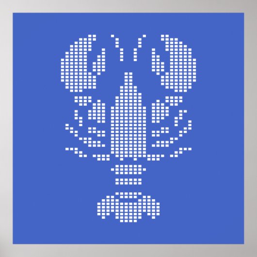 Pixel-Hummer-Emblem-Mosaik Poster (Vorne)