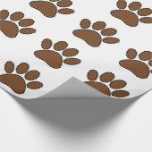 Pixel-Hundepfotenabdruck Geschenkpapier (Ecke)