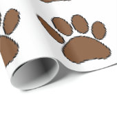 Pixel-Hundepfotenabdruck Geschenkpapier (Rolleneckpunkt)