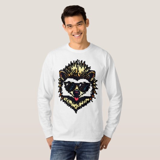 Pixel-Igel Cool T-Shirt (Vorne ganz)