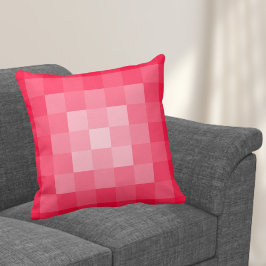 Pixel in Rot-Throw-Kissen Kissen