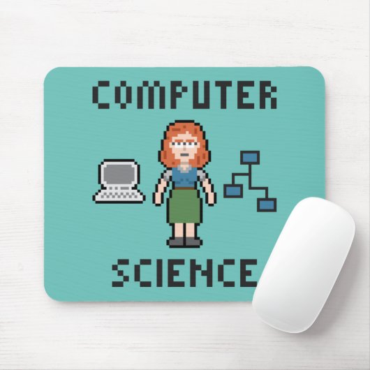 Pixel-Informatik - Frau - Mousepad (Mit Mouse)