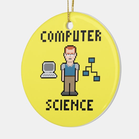 Pixel-Informatik-Kreis-Verzierung Keramikornament (Links)